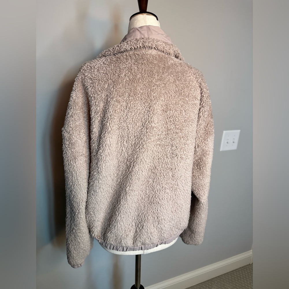 Sz S Vuori Women’s Cozy Sherpa Jacket Umber Pink Fleece Full Zip pale rose pink - Picture 5 of 8